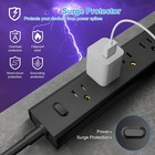Wall Mountable Usb Surge Protector Power Strip With 3 Usb Ports   4 Outlet Plugs