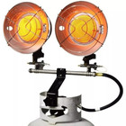 Compact Portable Propane Double Tank Top Heater W  Adjustable Heads   30 000 Btu