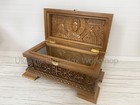 Reliquary Box Orthodox Carved Wooden 12 6  With Icon Archangel Michael