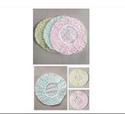 6 Pieces Waterproof Eva Plastic Shower Cap elastic Reusable Bathing Cap beauty  
