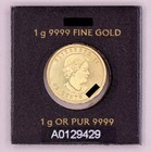 1 Gram Gold Maple Leaf  9999 Fine Coin Maplegram In Assay - Random Year