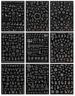 9 Sheets Christmas Glitter Nail Art Stickers Decals Self-adhesive Snowflake Wint