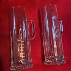 Vtg Libbey 2 Glass Beer Mugs Tall 21oz 9  Tall Bar Man Cave Heavy 3  Opening 