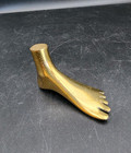Signed Carl Aubock Brass Foot Paperweight Made In Austria Artist Stamp On Bottom