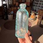 Vintage Otto Witte North Milwaukee Hutchinson Glass Soda Bottle Blue Wisconsin