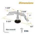Powertec 4pk Corner Leveling Feet Heavy Duty Adjustable Brackets For Furniture