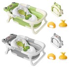 2025 New Portable Travel Baby Bathtub New Born Baby Bath Tub Set Foldable