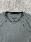 Nike Pro Combat Compression Shirt Mens L Top Gray Long Sleeve Athletic Workout
