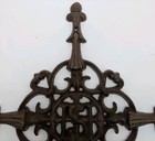 Large Rustic Finish Cast Iron Wall Cross Vintage Style Heavy Large Wall Decor