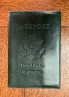 Nordstrom Vintage Leather Passport Sleeve Holder Germany Hunter Green -not Rolex