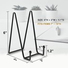 Hoewina 5 Pack 6 Inch Plate Stands For Display  Holder Display Black