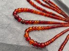6 Strands  Vintage  Red  Orange   Glass Trade Beads