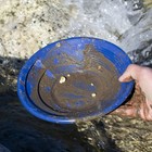 2 Pack Asr Outdoor 10  Blue Dual Riffle Gold Panning Pan Mining Prospecting