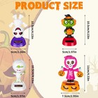 4 Pack Halloween Solar Powered Dancing Toys Skull Pumpkin Zombie Elf Witch Ca   