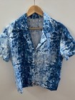 Reformation Linen Blue And White Shirt Size Small