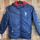 Polo Ralph Lauren Coat Boys Large 14 16 Down Puffer Big Pony Hooded Full Zip  3