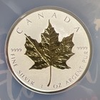 Canada 2019 3 Oz Silver  50 Reverse Proof Gilt Coin Ngc Pf70 First Day 40th Ann 