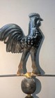 Vintage Metal Weathervane Primitive Rooster Top