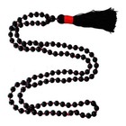 Black Agate 108 Prayer Beads Mala Necklace Tibet Buddhist Meditation Rosary Yoga