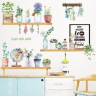 Wall Sticker Vinyl Mural Art Flowers Potted Plants Decal Living Room Home Decor