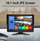 10 1  Quad Split Monitor Screen 4pin 4x Ccd Rear View Backup Camera For Truck Rv