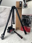 Manfrotto 502ah Pro Video Head With Flat Base With Mt190x3 Aluminum Tripod Italy