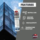 Kraken Bond Neutral Cure Building- Construction Silicone Sealant Clear - 2 Pack