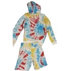 Nike Sportswear Club Big Kids Tie Dye Hoodie And Shorts Set In Size X-large  