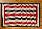Beautiful Historic Navajo Rug  Optical Arrowheads   Diamonds  Soft Handspun Wool
