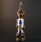 African Statue Hand Carved Wood Tribal Figure Folk Art Decor-g5789