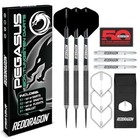 Tungsten Darts Set 30g Black Extra Thick Flights Shafts Wallet Steel Tip