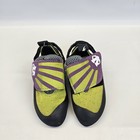 Evolv Venga Climbing Shoe Kids 11 Green Purple Adjustable