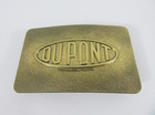 Vintage 1960 s Dupont Solid Brass Metal Belt Buckle - Western Style