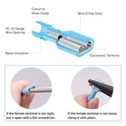 100pcs Blue Female Insulated Wire Spade Terminals Crimp Connectors 16-14 Awg Us