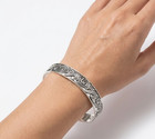 925 Sterling Silver Vintage Scroll  adjustable  Cuff Bracelet Handmade Jewelry
