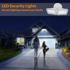 2 Pack Led Security Light Dusk To Dawn Outdoor Flood Light Fixture With 2 Adjust