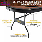 Poker Table 10 Player Texas Holdem Game Folding Casino Legs Cup Holders Metal