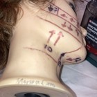 Cosmetology Hairdresser Practice Mannequin Head With Cut Hair