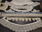 Lot Of 9 Beautiful Antique Victorian Lace Collars   Trims