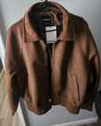 Men s Leather Bomber Jacket Brown New  Never Used  Size Xl 