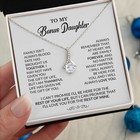 To My Bonus Daughter Necklace  Gift For Bonus Daughter  Step Daughter Birthday