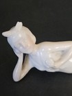 Vintage German Porcelain Reclining Nude Lady Figurine Art Deco 4504