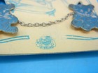 Antique vintage Sterling Silver Infant Baby Bib Holder Clip Wolfenden Teddy Bear