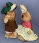 Eden Peter Rabbit Mr  Benjamin Bunny Mrs Plush Stuffed Doll Figure Toy Vtg 1970s
