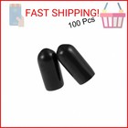 Uxcell 100pcs Rubber End Caps 6mm 1 4-inch  Id Vinyl Round Tube Bolt Cap Cover S