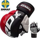 Rdx Maya Hide Leather Grappling Mma Gloves Cage Ufc Fighting Large  Red