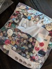 Huge 2lb Lot Of Asst Vtg Buttons Large Small Plastic Metal Sewing Crafts