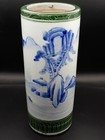                                            17th C Chinese Kangxi Blue And White Porcelain Painting Hat Stand