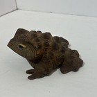 Vintage Hand-carved Sugi Cryptomeria Frog Toad 5 5 Inch Japan Unique Rare Wooden