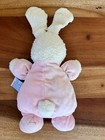 Gund Paisley Baby Bunny Plush Pink  Fuzzy Stuffed Animal Lovey Rattle Retired